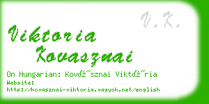 viktoria kovasznai business card